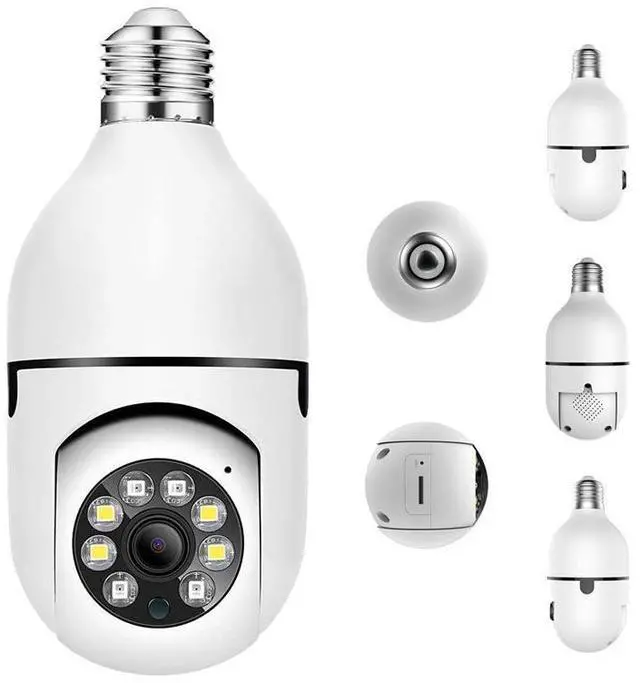 Main image of E27 Light Bulb Security Camera 1080P HD, 360° Panoramic, WiFi Remote Monitoring, Night Vision, Two-Way Audio