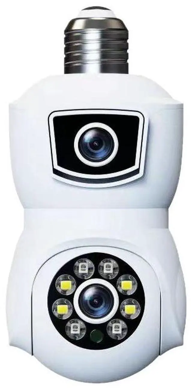 Main image of Light Bulb Security Camera V380 Dual-Lens Full-Color WiFi Wireless HD Panoramic Dual-Lens Home Surveillance