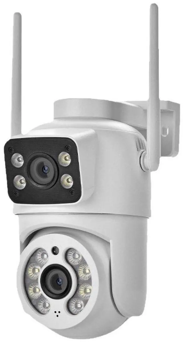 Main image of V380 Dual-Lens WiFi Security Camera Full-Color Night Vision, Outdoor PTZ & Bullet Combo, Human Tracking, Two-Way Audio, US