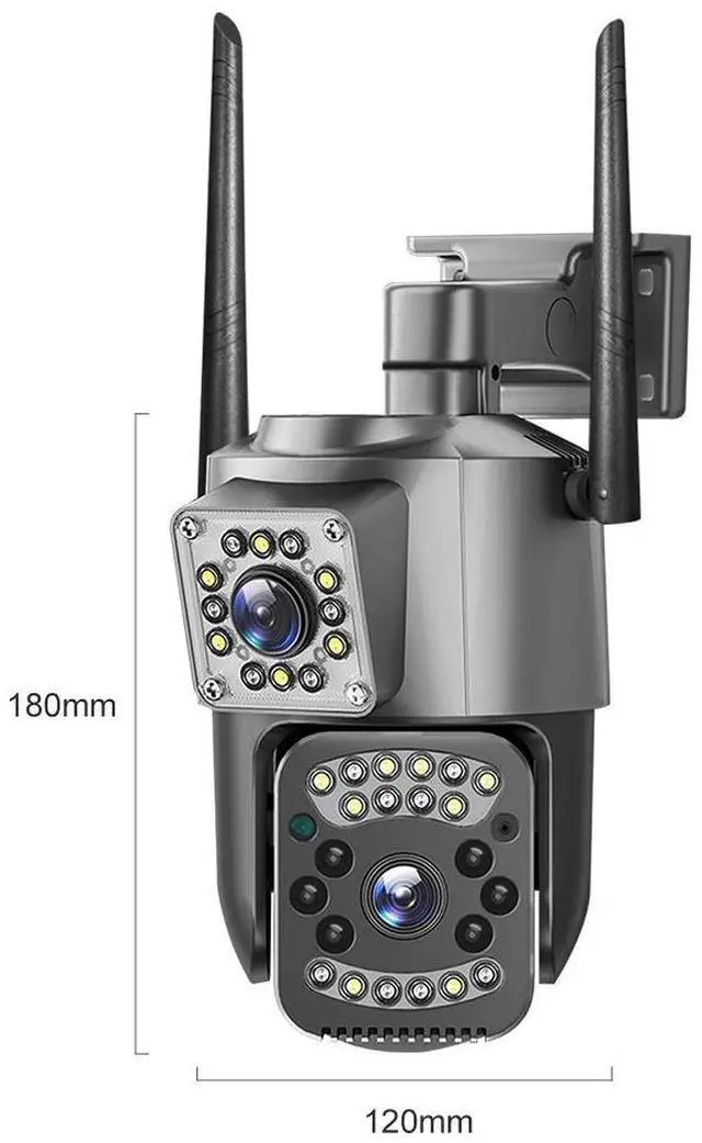 Alt view image 3 of 7 - V380 Dual-Lens PTZ & Bullet Security Camera 4G Voice Intercom, Smart Motion Detection, Indoor/Outdoor, IP66 Waterproof, Full-Color Night Vision