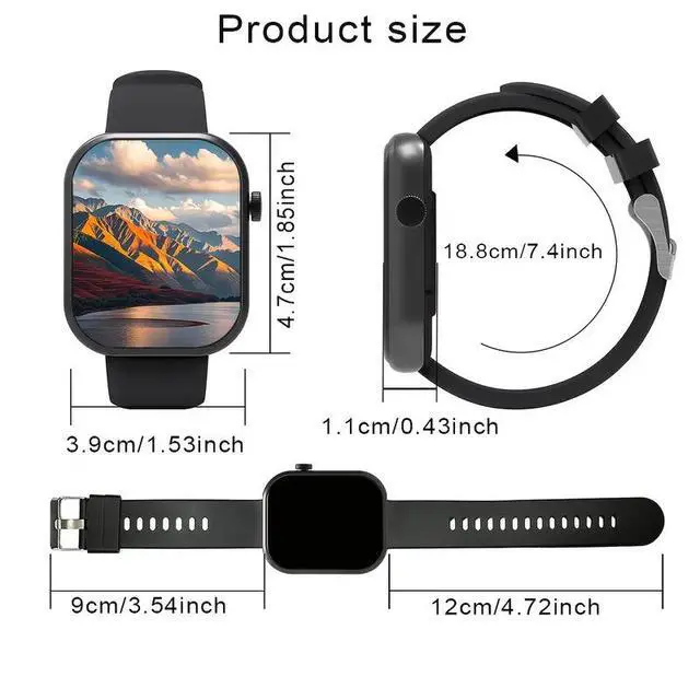 Alt view image 2 of 7 - G20 Smart Watch Bluetooth Call, Step Counter, Heart Rate/Sleep Monitor, Fitness Tracker