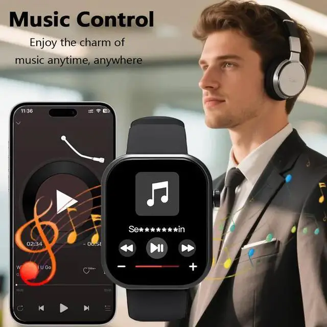 Alt view image 3 of 7 - G20 Smart Watch Bluetooth Call, Step Counter, Heart Rate/Sleep Monitor, Fitness Tracker