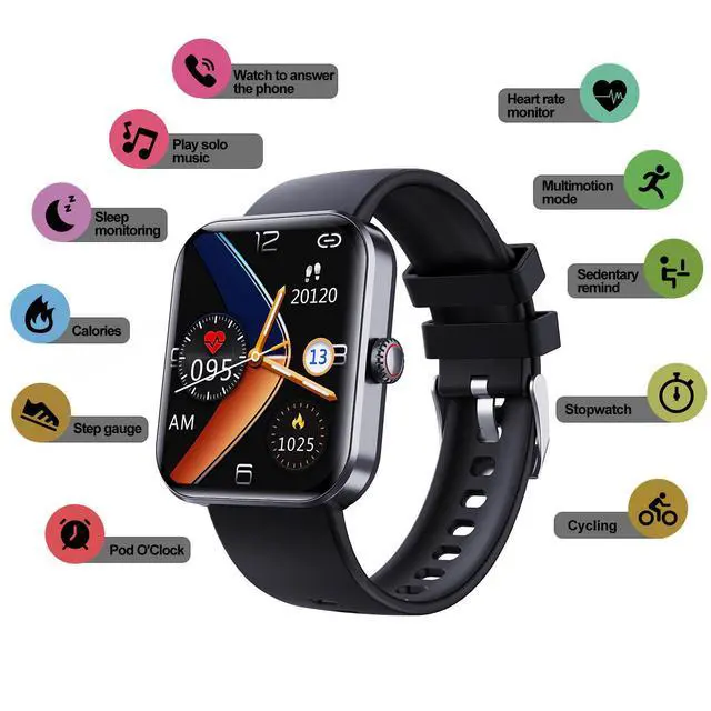 Alt view image 3 of 4 - F57L Smart Watch 1.91" HD IPS Display, Waterproof, Heart Rate / Blood Pressure / Blood Oxygen Monitor