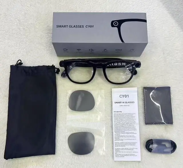 Alt view image 2 of 6 - CY01 Smart Glasses Multi-Function Video Recording, Photo, Bluetooth Calling & Real-Time Translation AI Glasses with Camera