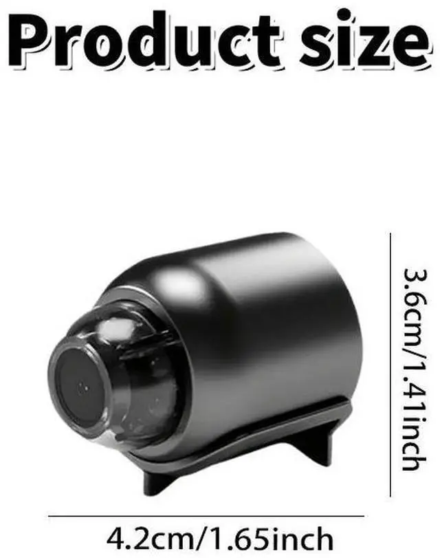 Alt view image 7 of 7 - X5 HD Wireless WiFi Security Camera Night Vision, Home/Outdoor Surveillance, Two-Way Audio, Motion Detection, Remote Viewing via App - black