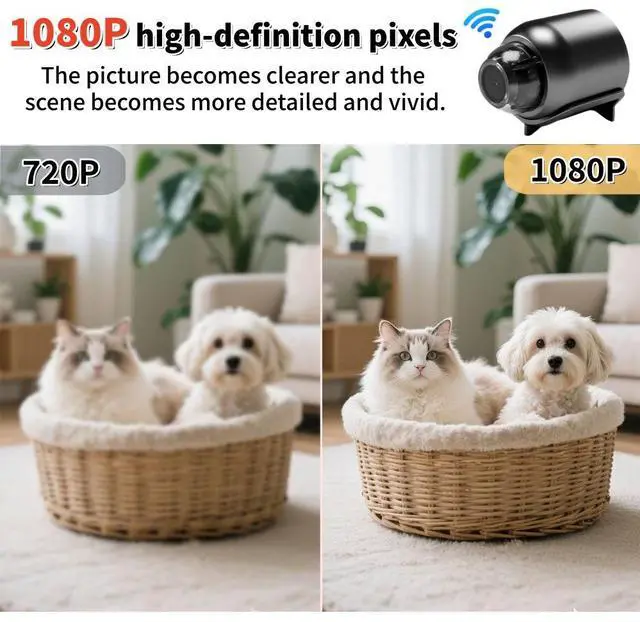 Alt view image 6 of 7 - X5 HD Wireless WiFi Security Camera Night Vision, Home/Outdoor Surveillance, Two-Way Audio, Motion Detection, Remote Viewing via App - black
