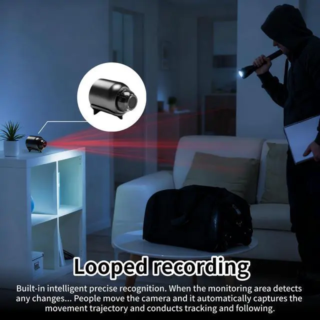 Alt view image 3 of 7 - X5 HD Wireless WiFi Security Camera Night Vision, Home/Outdoor Surveillance, Two-Way Audio, Motion Detection, Remote Viewing via App - black