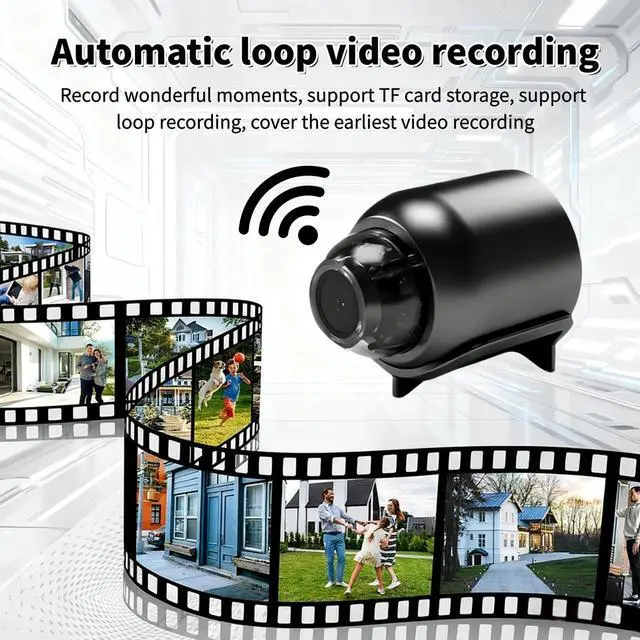 Alt view image 2 of 7 - X5 HD Wireless WiFi Security Camera Night Vision, Home/Outdoor Surveillance, Two-Way Audio, Motion Detection, Remote Viewing via App - black