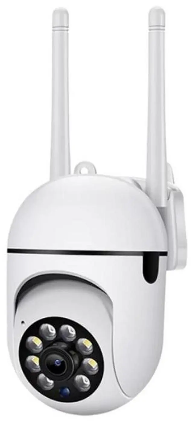 Main image of Wireless WiFi Security Camera HD Pan/Tilt, Full-Color Night Vision, Two-Way Audio, Motion Detection, Remote Viewing via App, Indoor/Outdoor - white