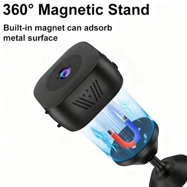 Alt view image 6 of 7 - Wireless Smart Home Security Camera HD WiFi Indoor/Outdoor Surveillance, Real-Time Remote Viewing via App, Two-Way Audio, Night Vision, Motion Detection - black