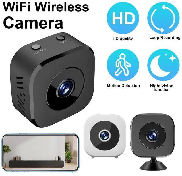 Main image of Wireless Smart Home Security Camera HD WiFi Indoor/Outdoor Surveillance, Real-Time Remote Viewing via App, Two-Way Audio, Night Vision, Motion Detection - black