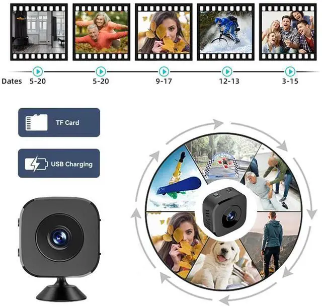 Alt view image 4 of 7 - Wireless Smart Home Security Camera HD WiFi Indoor/Outdoor Surveillance, Real-Time Remote Viewing via App, Two-Way Audio, Night Vision, Motion Detection - black