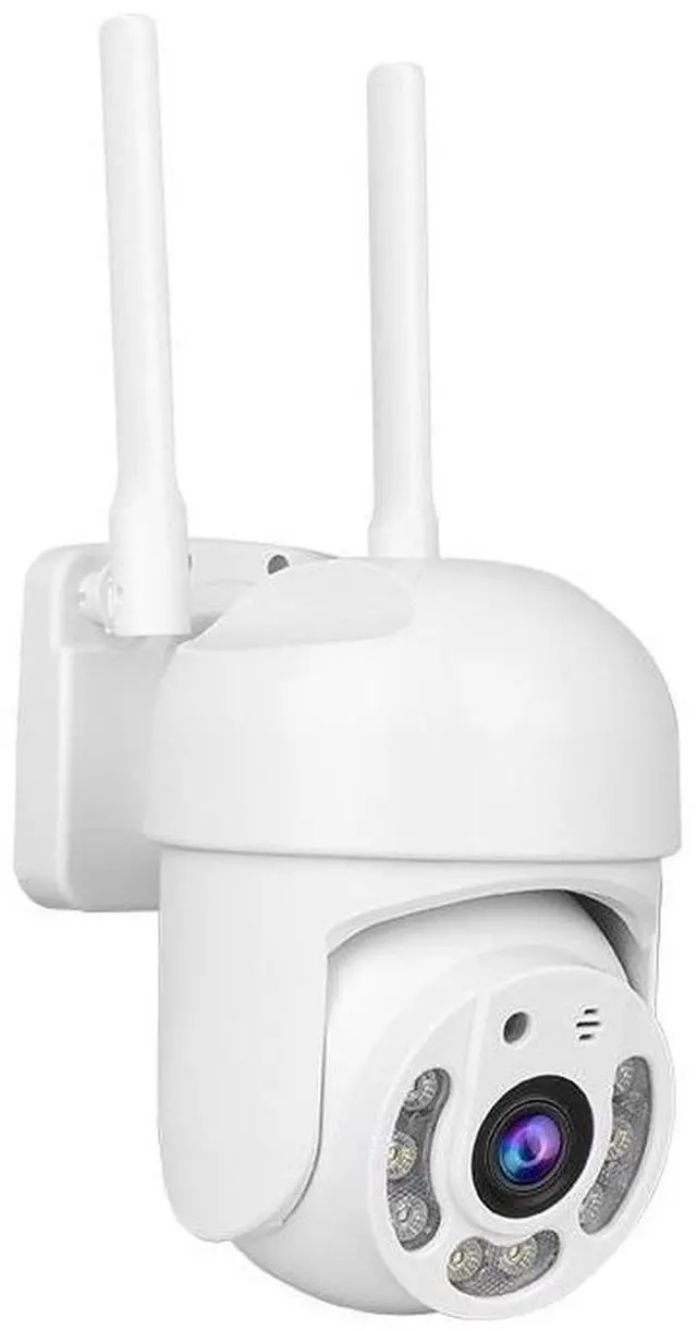 Main image of High-Definition WiFi PTZ Security Camera Remote Control, Night Vision, Indoor/Outdoor Surveillance, Two-Way Audio, Motion Detection, App View - white