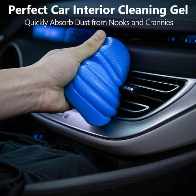 Alt view image 3 of 7 - Car Cleaning Gel + Detail Fluff Brush, Car Clean Detailing Putty, Universal Car Interior Cleaner Slime, Car Putty Auto Detailing Tools Accessories, Dust Remover Perfect Cleaning Kit Supplies
