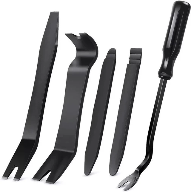 Alt view image 7 of 7 - 17 pcs Auto Trim Removal Tool Kit, No Scratch Plastic Pry Tool Kit - Interior Door Panel Clip Fastener Removal Set for Vehicle Dash Radio Audio Installer (Black)