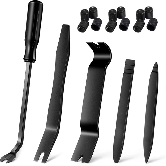 Main image of 17 pcs Auto Trim Removal Tool Kit, No Scratch Plastic Pry Tool Kit - Interior Door Panel Clip Fastener Removal Set for Vehicle Dash Radio Audio Installer (Black)
