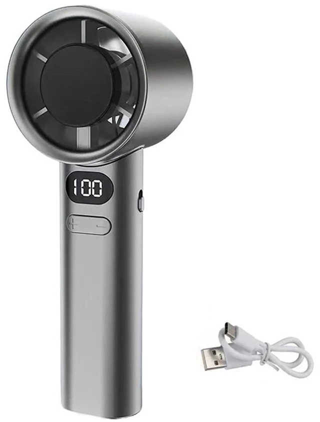 Main image of Handheld Fan. Mini Handheld Fan 120 Speed Portable Desktop Fans Instant Cooling with Ice Mode Rechargeable Stylish Fan .Portable(Gray)