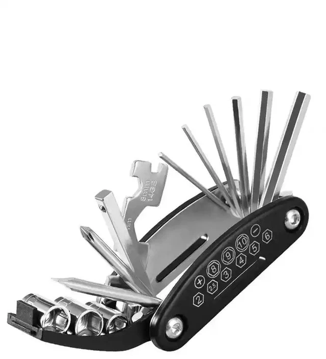 Main image of Bike Multi Tool, 16 in 1 Bicycle Multi-Tool, Bicycle Repair Tool, Portable Foldable Bike Multitool Cycling Tool
