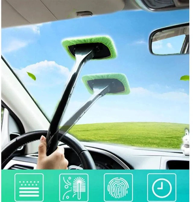 Alt view image 2 of 7 - redpepper 3-Pack Microfiber Car Windshield Wiper Cleaning Brush, Window Glass Cleaner Tool, Reusable Auto Detailing Kit, Random color