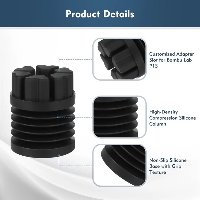 Alt view image 4 of 7 - 4PCS Upgraded Anti-Vibration Feet for Bambu Lab X1/X1C/P1P/P1S