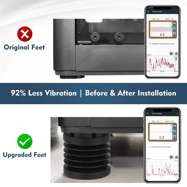 Alt view image 6 of 7 - 4PCS Upgraded Anti-Vibration Feet for Bambu Lab X1/X1C/P1P/P1S