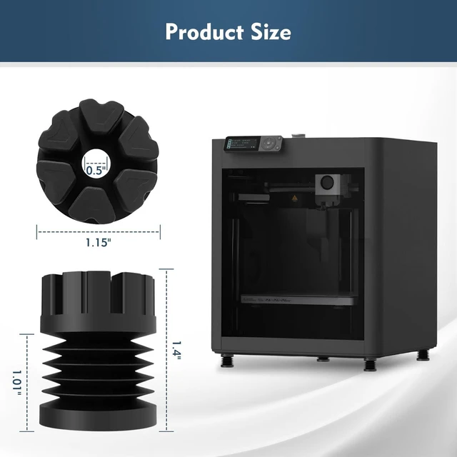 Alt view image 7 of 7 - 4PCS Upgraded Anti-Vibration Feet for Bambu Lab X1/X1C/P1P/P1S