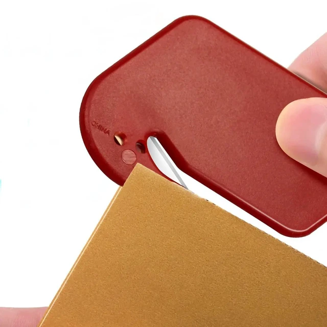 Alt view image 2 of 7 - Letter Opener Envelope Slitter 4 Pack Letter Openers Plastic with Blade Envelope Opener Mail Opener for Envelope,Package,Paper Cut,Safe Letter Opener