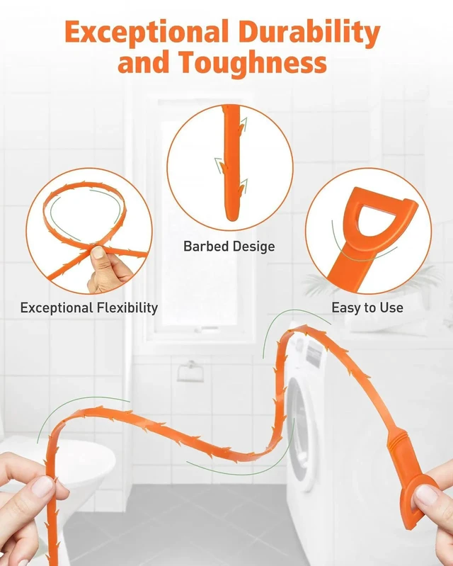 Alt view image 6 of 6 - Drain Clog Remover, Drain Hair Removal Tool, Drain Hair Remover Plumbing Snake, Drain Cleaner Hair Clog Remover, Shower Drain Hair Catcher, Easy & Quik to Use on Most Drains - 6 Pack