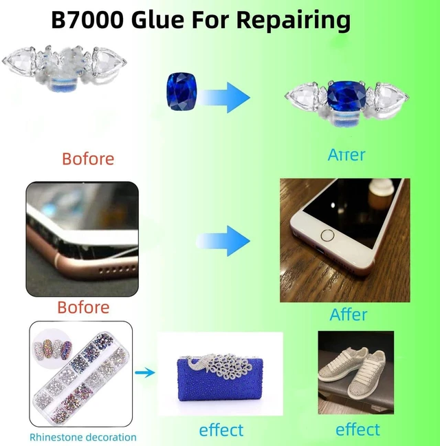 Alt view image 6 of 7 - B7000 15ml Clear Acrylic Super Glue, Gel, Waterproof, Flexible, Anti-Vibration, for Electronics, Textile, Shoe, Household