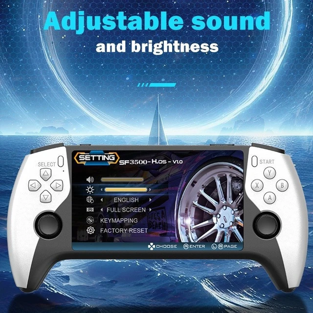 Alt view image 4 of 7 - SF3500 Handheld Game Console 5-Inch Retro Arcade Portable with 64G Storage & Dual Joysticks