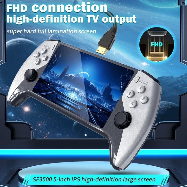 Alt view image 3 of 7 - SF3500 Handheld Game Console 5-Inch Retro Arcade Portable with 64G Storage & Dual Joysticks