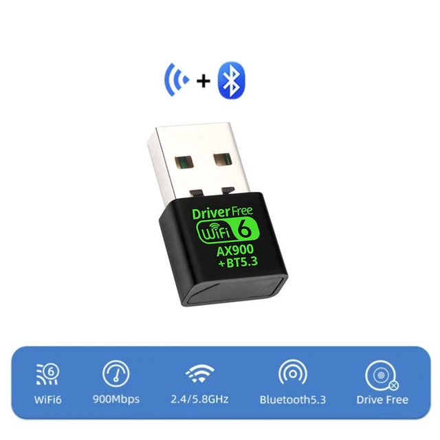Alt view image 6 of 7 - AX900M Wireless Network Card WiFi 6 Driver-Free Mini Wireless Receiver, 5G Dual-Band Bluetooth Adapter 2-in-1