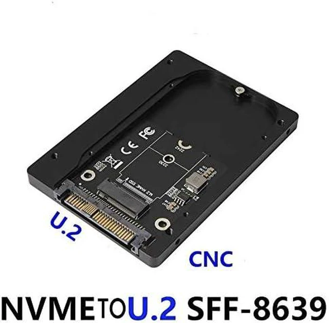 Alt view image 2 of 7 - Mustpoint M.2 to U.2 Adapter - for M.2 PCIe NVMe SSDs - PCIe M.2 Drive to U.2 (SFF-8639) Host Adapter - M2 SSD Converter (U2M2E125)