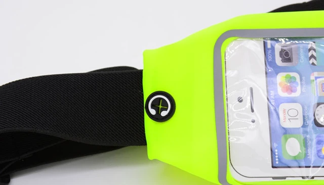 Alt view image 5 of 7 - Outdoor Running Waterproof Waist Bag Mobile Phone Holder Belt Jogging Gym Fitness Touch Screen Sport Accessories- Fluorescent green