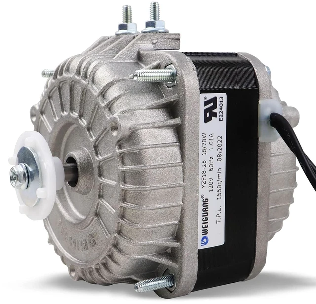Main image of YZF18-25 Fan AC Motor 120V, 18/70W, 1.01A, 60Hz, 1550RPM, Shaded Pole Condenser Motor for Refrigeration Equipment Radiator Evaporator Freezer