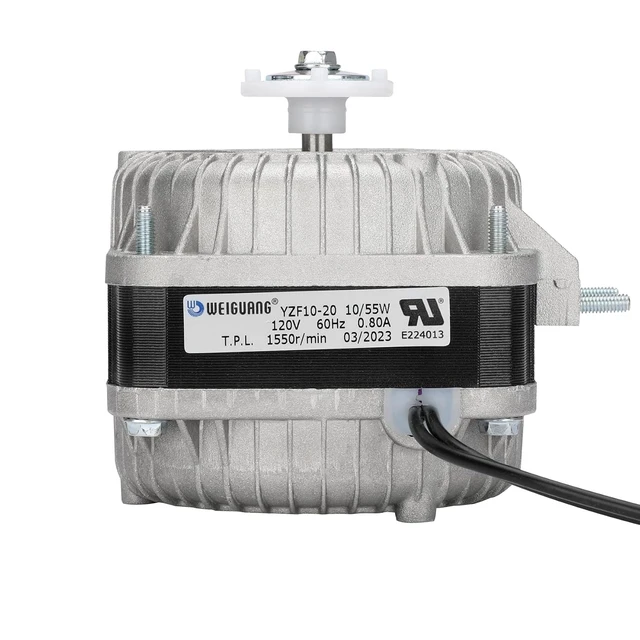 Alt view image 2 of 7 - YZF10-20 Fan AC Motor 120V, 10/55W, 0.8A, 60Hz, 1550RPM, Shaded Pole Condenser Motor for Refrigeration Equipment Radiator Evaporator Freezer