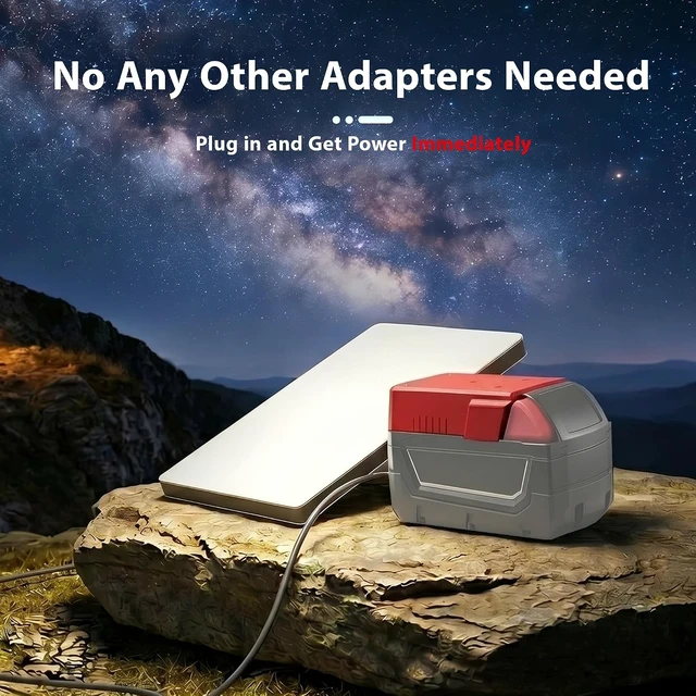 Alt view image 6 of 6 - DC5521 Male Starlink Mini Battery Adapter for Milwaukee M18 Battery 16AWG, Portable Outdoor Camping RV Power Supply