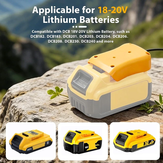 Alt view image 6 of 7 - DC5521 Male Starlink Mini Battery Adapter for Dewalt 20V Battery 18AWG Pure Copper, Portable Outdoor Camping RV Power Supply, Plug-and-Play