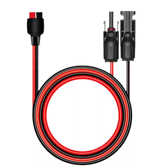 Alt view image 6 of 6 - Solar Panel Kits Charge Cable Compatible with Anderson Adapter and Solar Connectors for Portable Power Stations Solar Generators (10AWG 6 FT Horizontal)