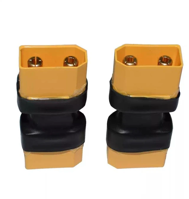 Main image of 2Pcs XT90 Male to Male Adapter Connectors 30A Rated, Pure Copper Thickened, Amass Terminals, XT90 Conversion Cable