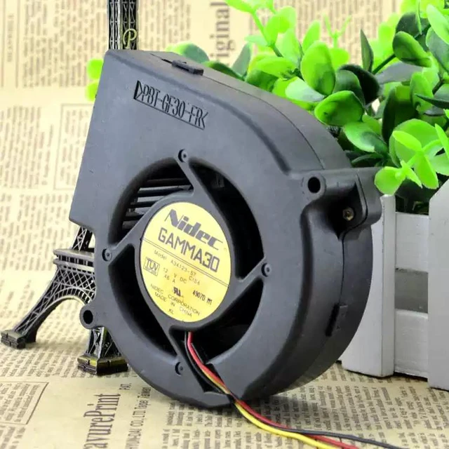 Alt view image 3 of 5 - WS-C3550-24 Cooling Fan Nidec A34123-57 Turbo Blower, 12V 0.46A, 97×94×33mm