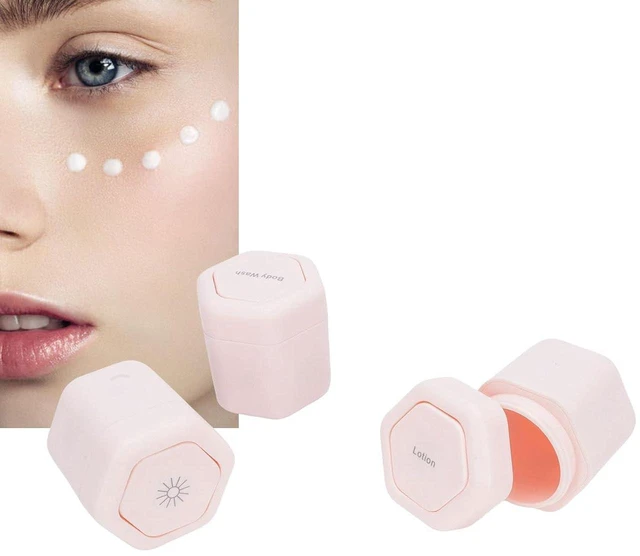 Alt view image 3 of 7 - 3pcs Magnetic Travel Jars Leak Proof Reusable Travel Containers Wide Mouth Plastic for Body Wash Lotion Roseate