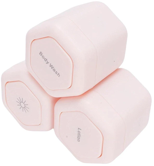 Alt view image 5 of 7 - 3pcs Magnetic Travel Jars Leak Proof Reusable Travel Containers Wide Mouth Plastic for Body Wash Lotion Roseate