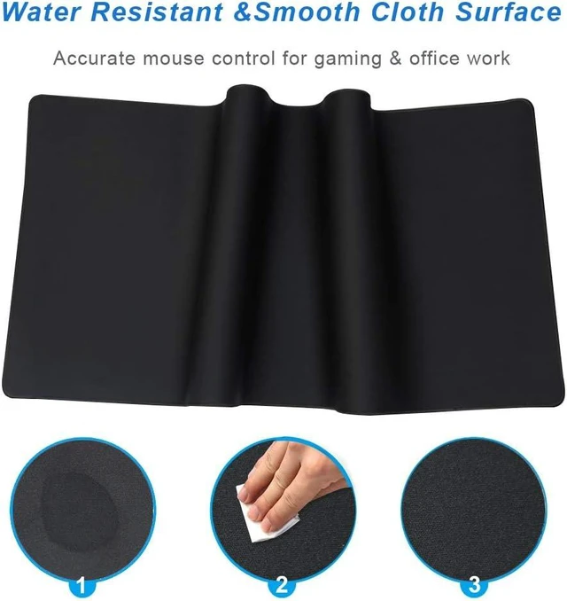 Alt view image 6 of 7 - Nordic Oil Painting Mouse Pad XXL Gaming Desk Mat, Minimalist Artistic Countryside Style, Keyboard & Computer Mat,35.4" x 15.7" x 0.12" (900x400x3mm),Anti-Slip Country Breath
