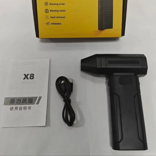 Alt view image 7 of 7 - X8 Violent Turbo Fan High-Speed Brushless Motor, Mini Portable Handheld Wireless Blower, Multi-Function for Outdoor Dust Cleaning/Cooling/Fire Starting