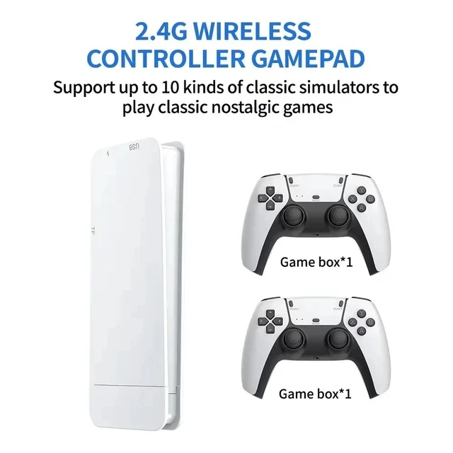 Alt view image 6 of 6 - M15 Game Console HD Cross-Border Retro Arcade, Home TV Console with 2.4G Wireless Controllers, Family Version 64G
