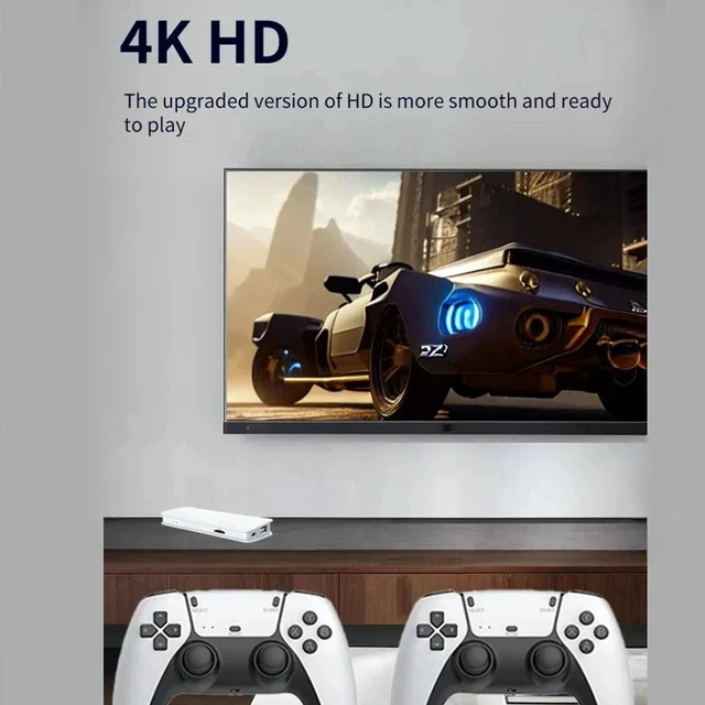 Alt view image 4 of 6 - M15 Game Console HD Cross-Border Retro Arcade, Home TV Console with 2.4G Wireless Controllers, Family Version 64G