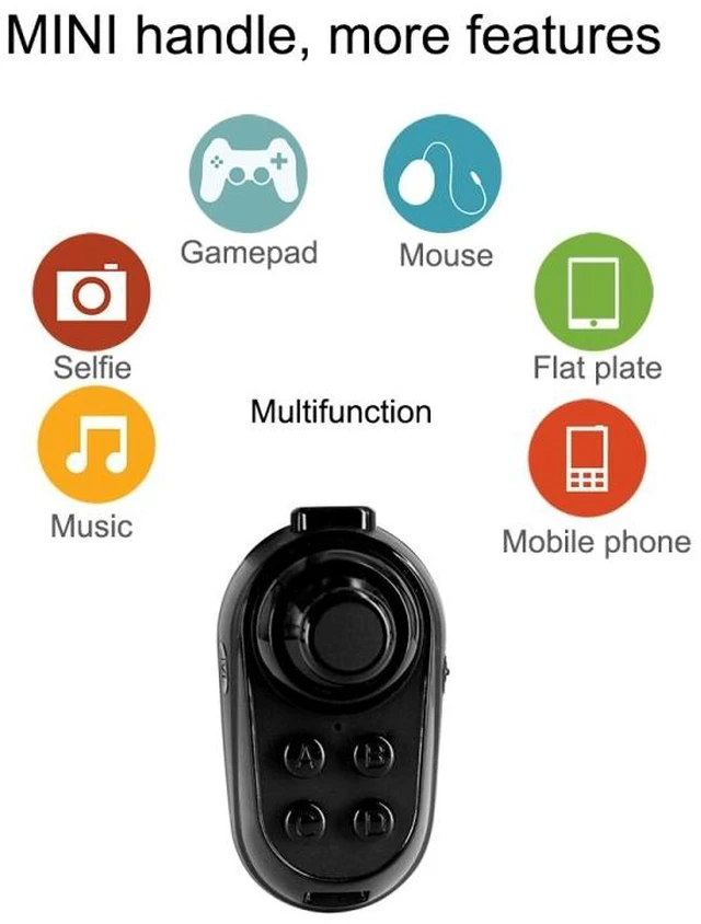 Alt view image 7 of 7 - R1 Mini Ring Bluetooth Game Controller Multi-Function Music Control/Selfie/VR Remote
