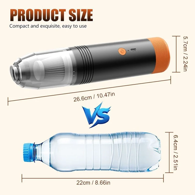 Alt view image 3 of 6 - Car Vacuum Cleaner Handheld Cordless Vacuum, Blow & Suction 2-in-1 for Car & Home, Super Strong Suction, 4-in-1 Blow/Suck/Pump/Charge, Dual Filters