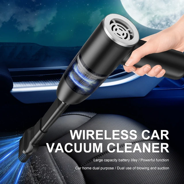 Alt view image 4 of 7 - Handheld Cordless Vacuum Cleaner Portable 2-in-1 for Home & Car, Strong Suction Multi-Function Vacuum, Rechargeable with Dual Filters -Blue